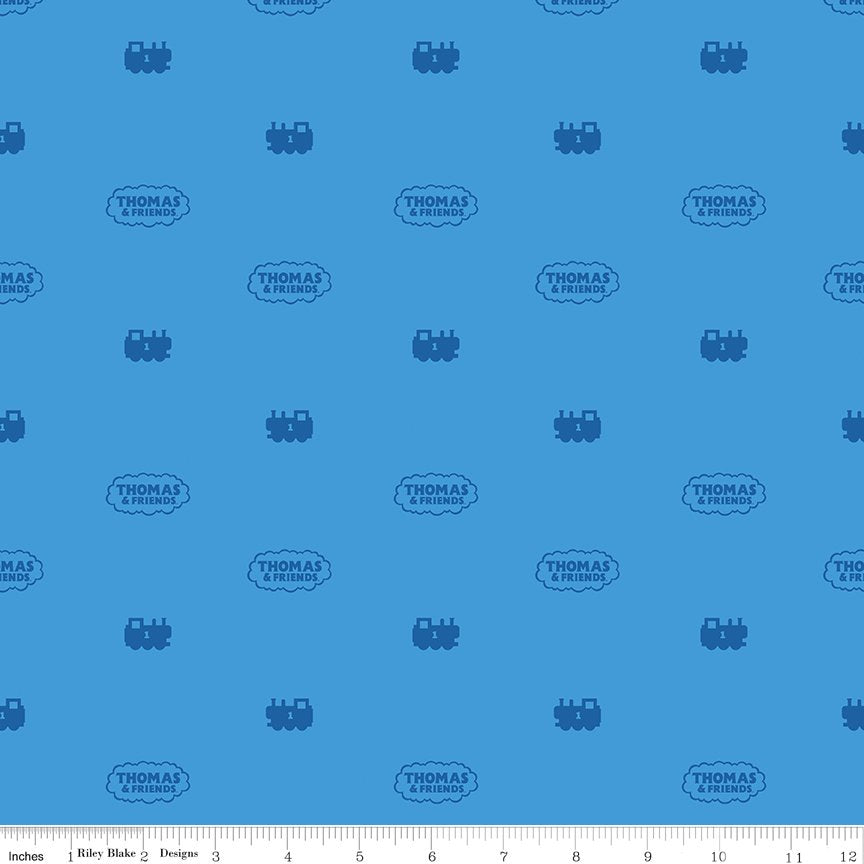 Thomas The Train by Riley Blake - Thomas & Friends - Silhouettes - Blue