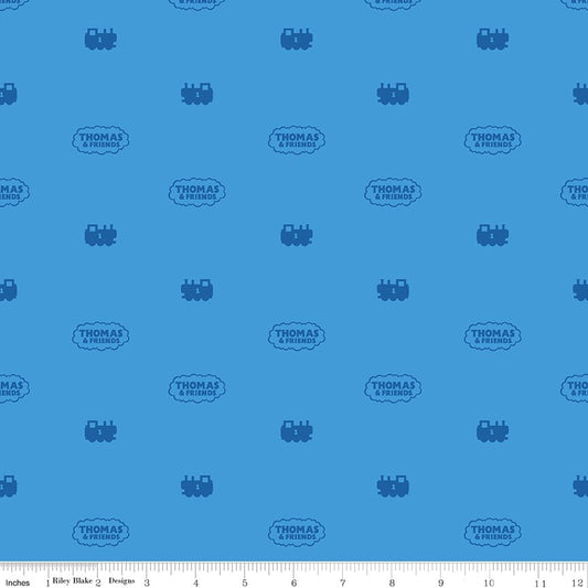 Thomas The Train by Riley Blake - Thomas & Friends - Silhouettes - Blue