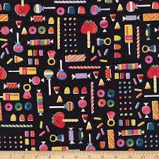 Riley Blake - Tiny Treaters - Retro Candy - Charcoal - priced per half metre