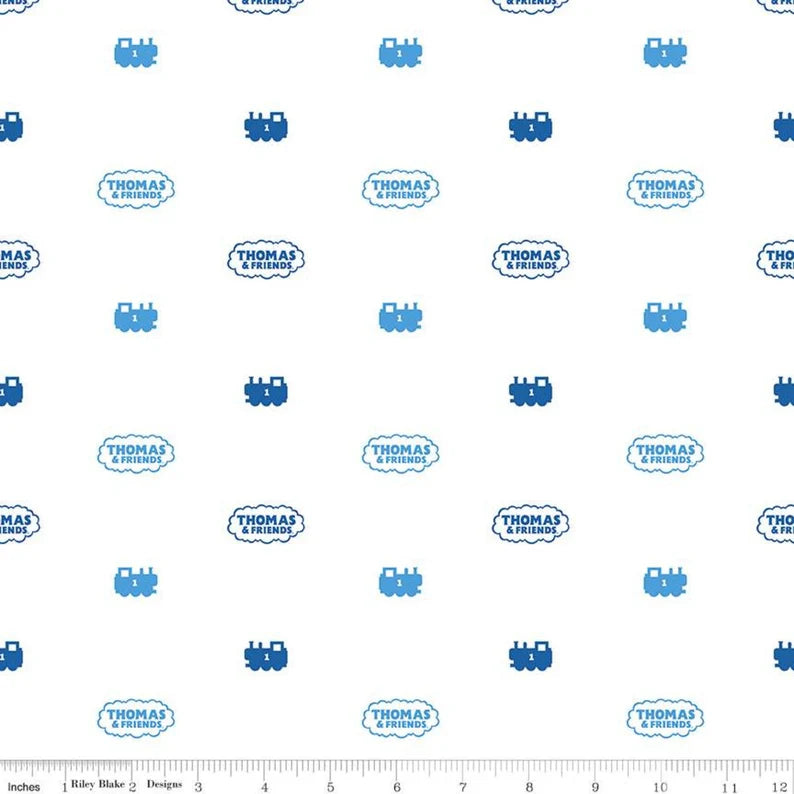 Thomas The Train by Riley Blake - Thomas & Friends - Silhouettes - White