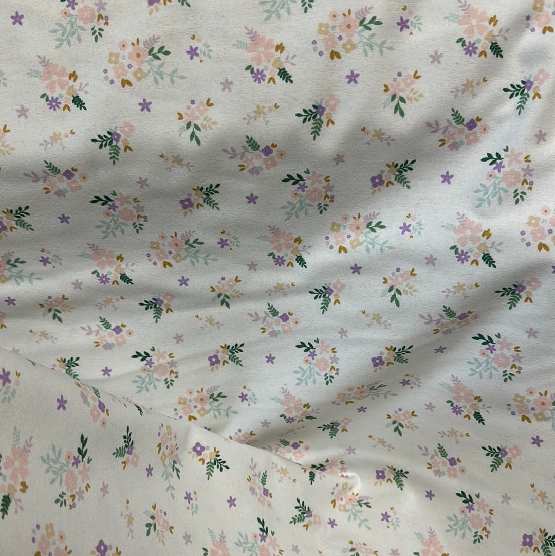 Flannel - Soft Floral - White