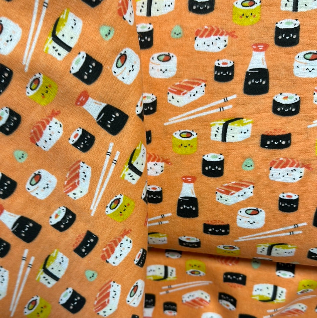 Flannel - Sushi- Mania - Coral