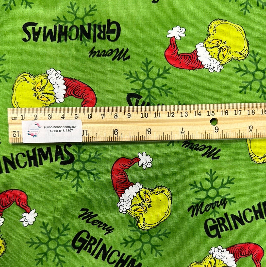 Robert Kaufman - Dr. Seuss - Christmas - How the Grinch Stole Christmas - Grinch Toss on Green