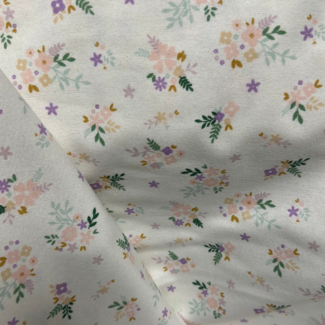 Flannel - Soft Floral - White
