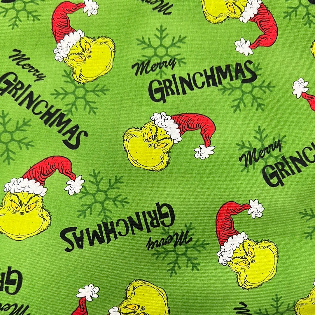 Robert Kaufman - Dr. Seuss - Christmas - How the Grinch Stole Christmas - Grinch Toss on Green