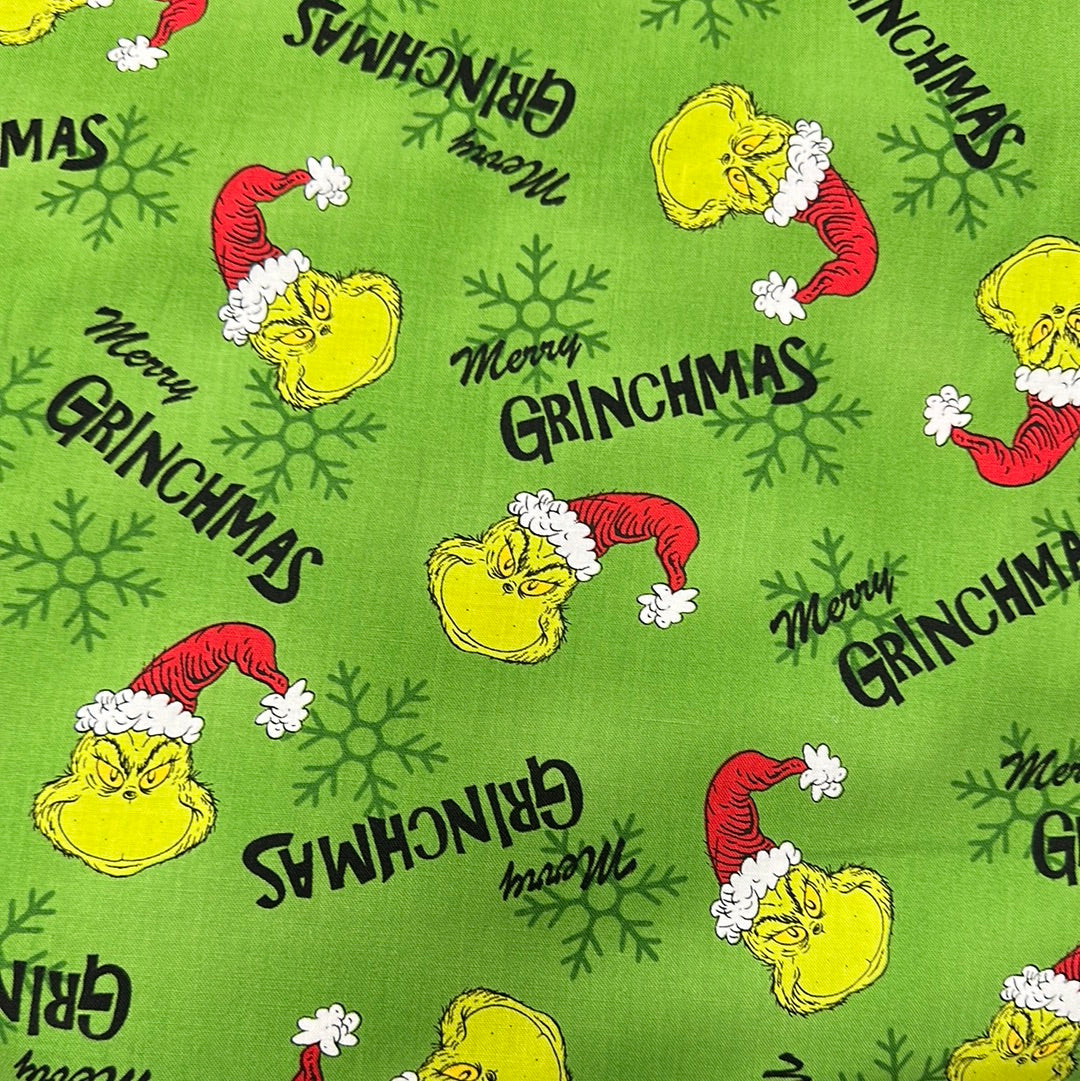 Robert Kaufman - Dr. Seuss - Christmas - How the Grinch Stole Christmas - Grinch Toss on Green