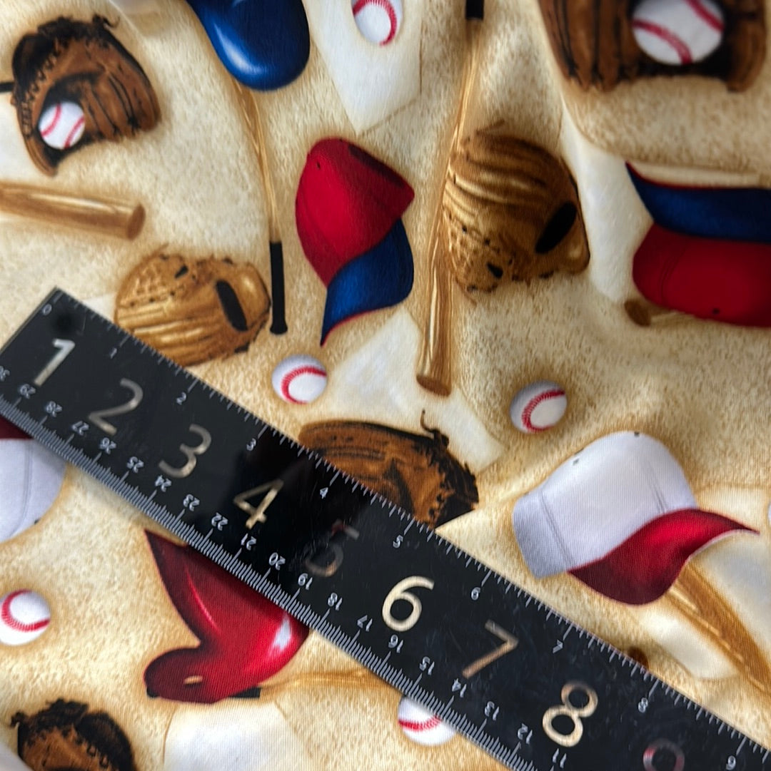 Robert Kaufman - Sports Life 3 - Baseball - Baseball bats, hats, gloves and balls on Sand