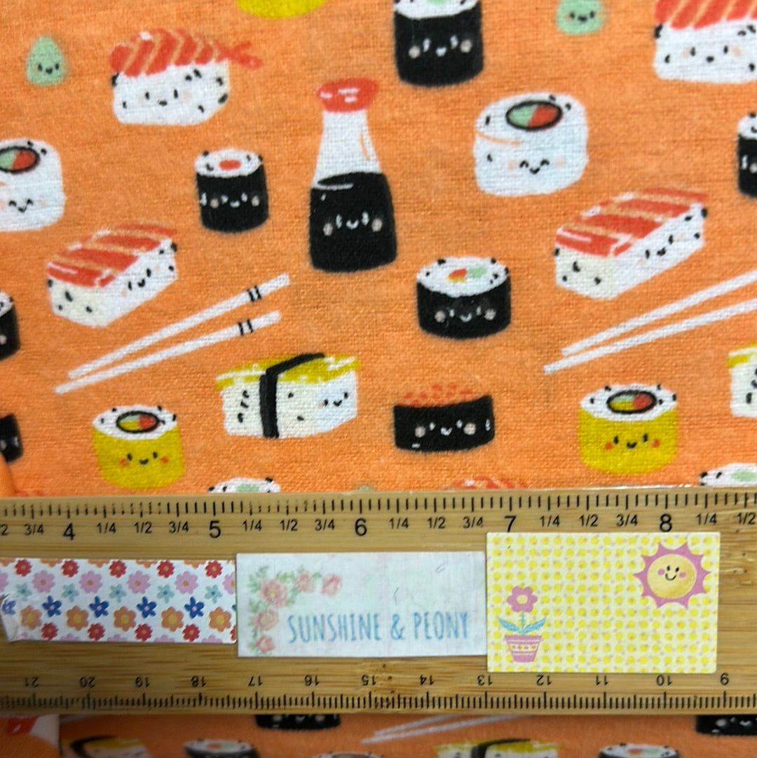 Flannel - Sushi- Mania - Coral
