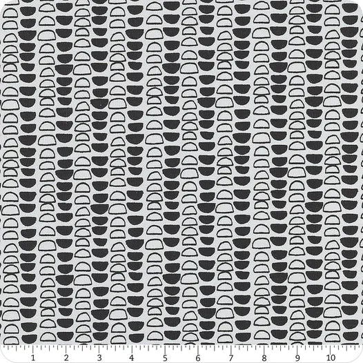 Essex - Quarry Trail by Anna Graham for Robert Kaufman - Black and White Half Moons