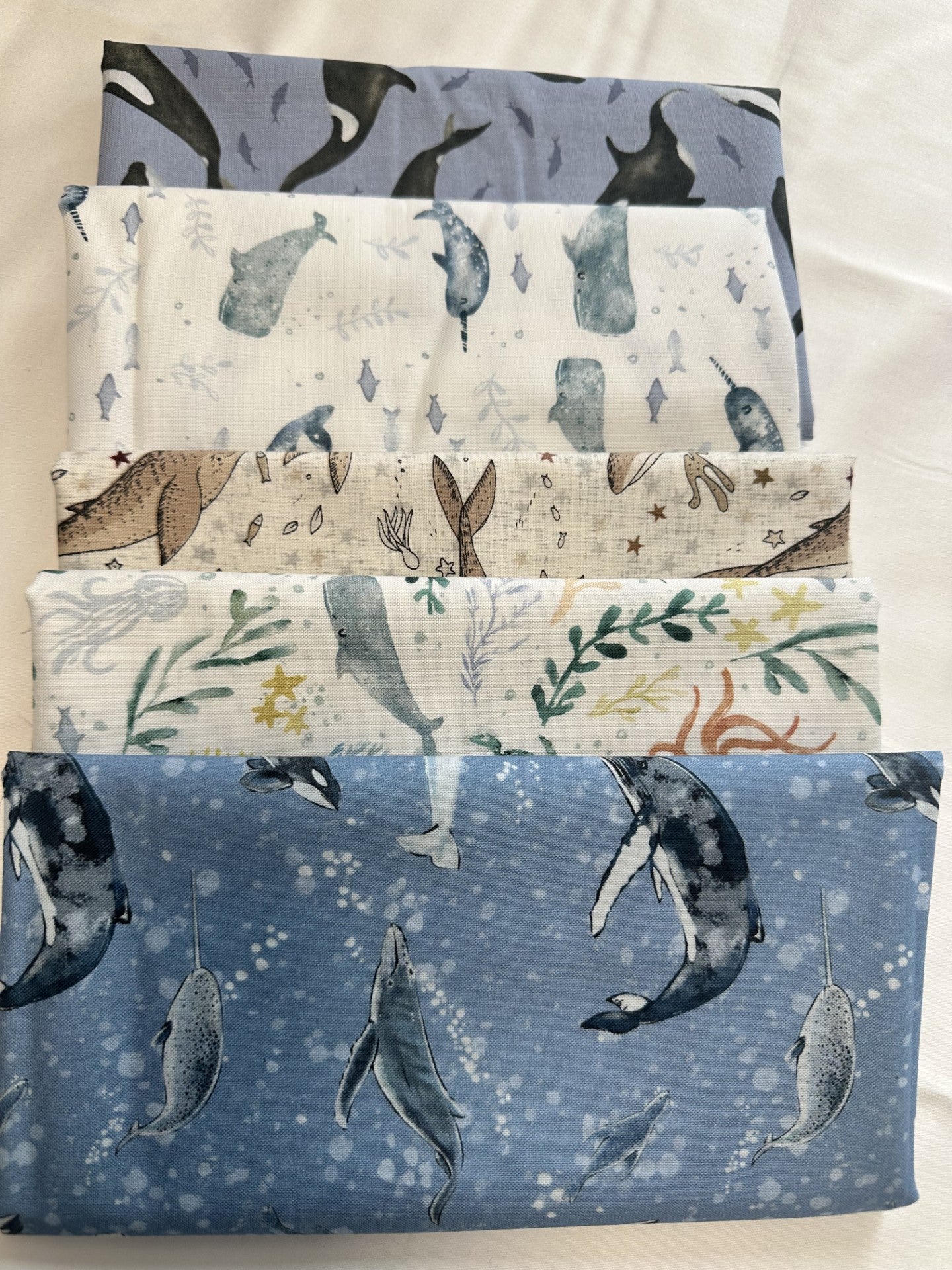 Whales - All the whales - Fat Quarter Bundle