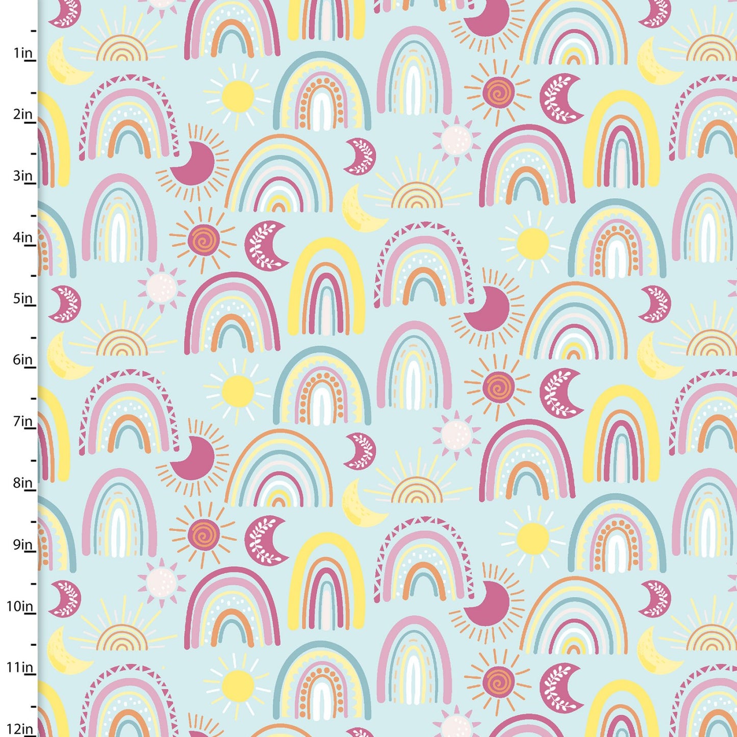 Flannel - 3 Wishes - Friendship Forest - Rainbows and Sunshine - Turquoise