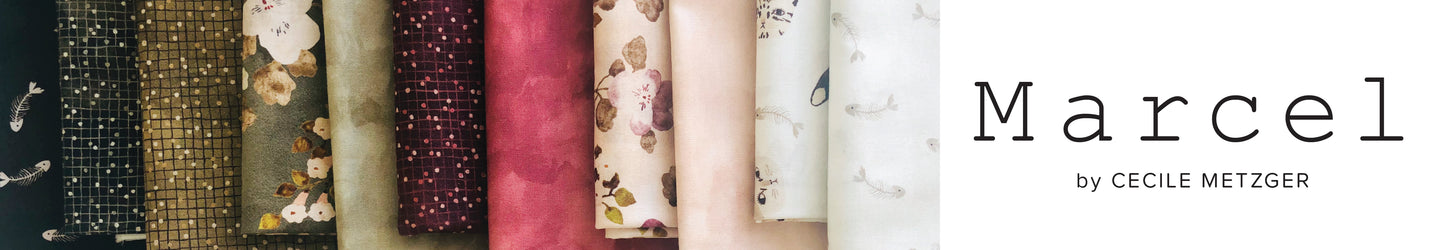 FIGO Fabrics - Marcel - Cat Heads on Beige