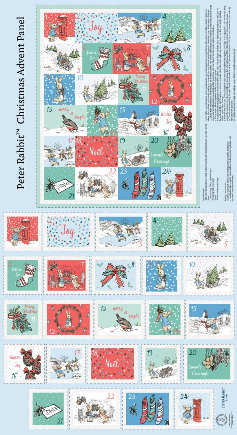 Panel - Peter Rabbit - The Most Wonderful Time of the Year - Christmas Advent Panel