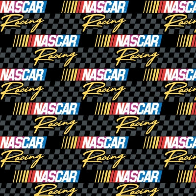 Last cut - approx. 13.75” x width of fabric -
Camelot Fabrics – NASCAR – Retro Nascar – Black and Grey