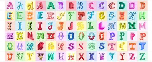 Panel - Lewis & Irene ~ Jennie Maizels Colour Collection Alphabet Panel - 18" x 44"
