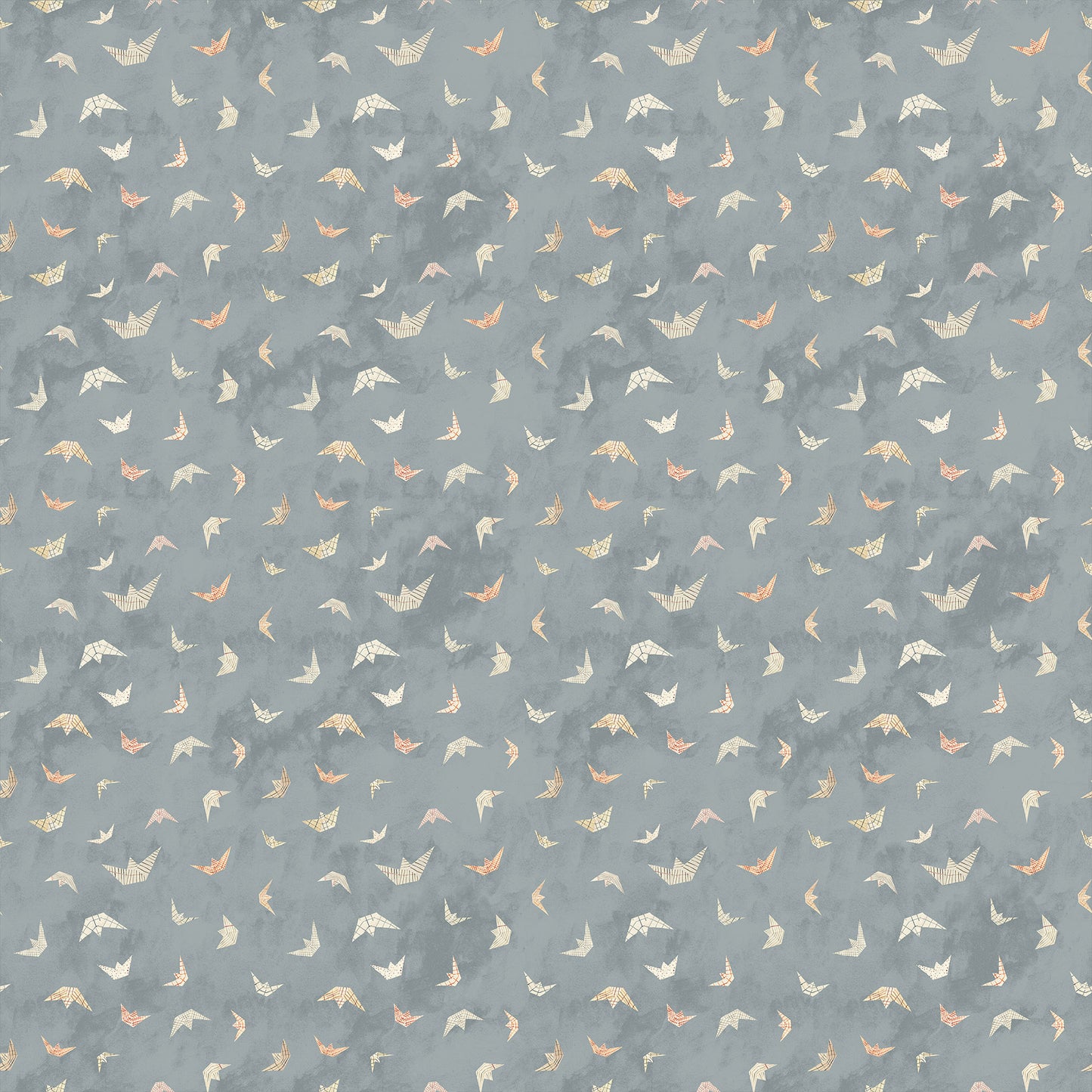 FIGO Fabrics - Memories Collection - Paper Hats - Blue Gray