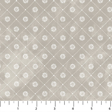 FIGO Fabrics - Memories Collection - Gray Lattice