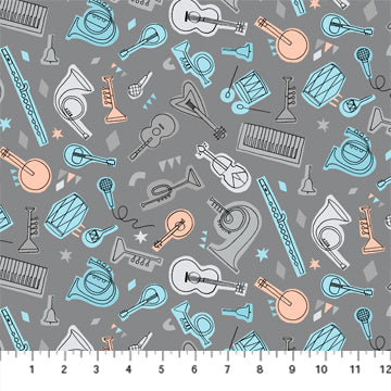 FIGO Fabrics - Band Practice - Musical Instruments
