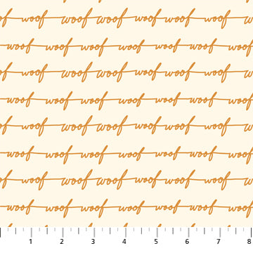 FIGO Fabrics - Best Friend - Woof - Cream