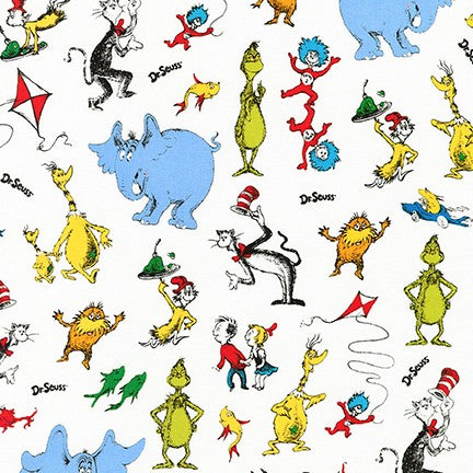 Dr. Seuss - Celebrate Seuss - Character Toss - White - by Robert Kaufman