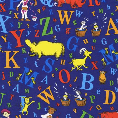 Dr. Seuss - ABC & 123 - Navy - by Robert Kaufman