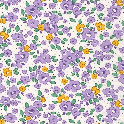 Baskets of Blooms - Lavender Floral - by Darlene Zimmerman for Robert Kaufman