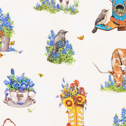 Last 15” cut x Width of Fabric - Texas in Bloom - Country - by Mary Lake-Thompson for Robert Kaufman