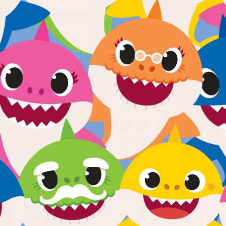 Last Half Yard cuts - Springs Creative - Baby Shark Family Packed -  Nickelodeon collection