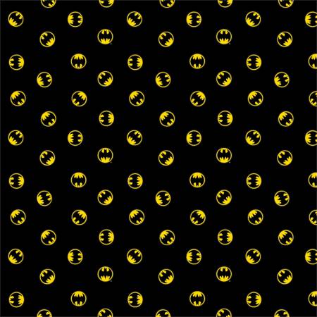 Camelot Fabrics - Black DC Batman - 80 th Logo