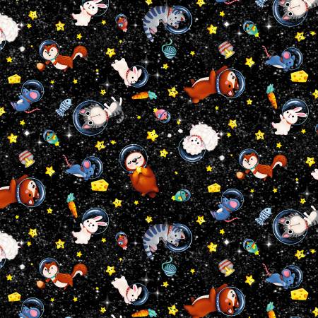 Michael Miller - Hula Universe – Space Animals - Black