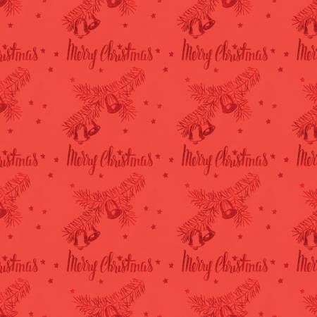 Riley Blake - All about Christmas - Christmas Stamps - Red - by J. Wecker Frisch