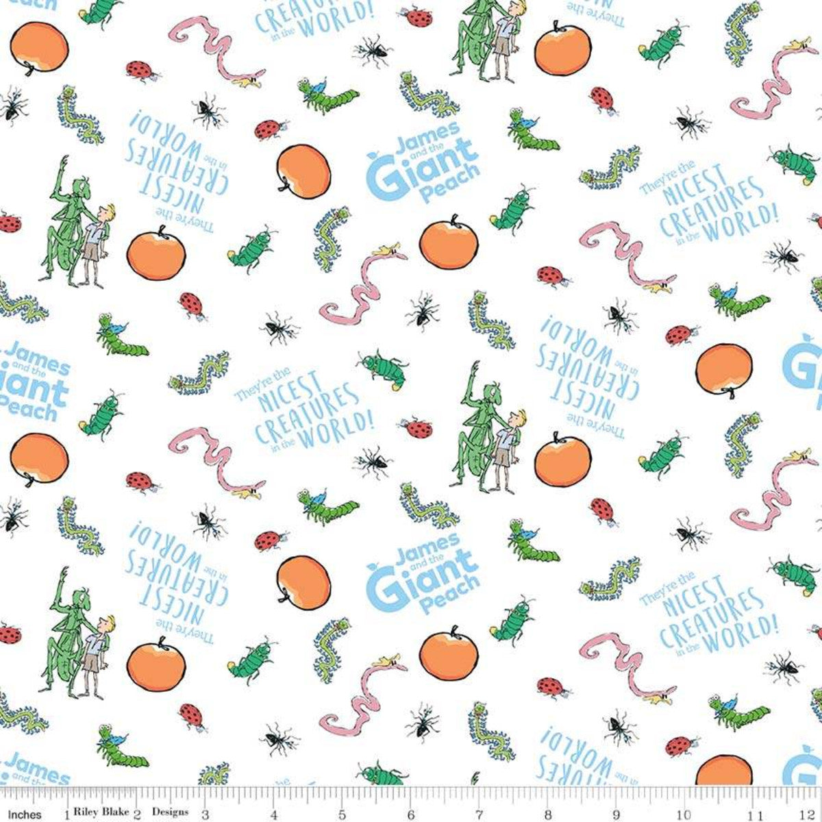 James and the Giant Peach White- Riley Blake