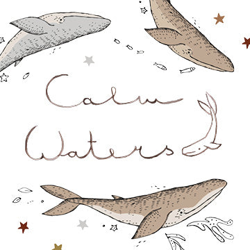 FIGO Fabrics - Calm Waters - Seagulls