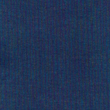 Essex Metallic - Metallic Linen Cotton mix by Robert Kaufman - Navy