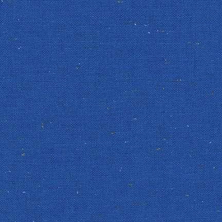 Last Cut 30" - Essex Speckle - Linen Cotton mix by Robert Kaufman - Ocean Blue