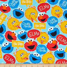 Sesame Street Heads Big Bird, Elmo, Cookie Monster Aqua