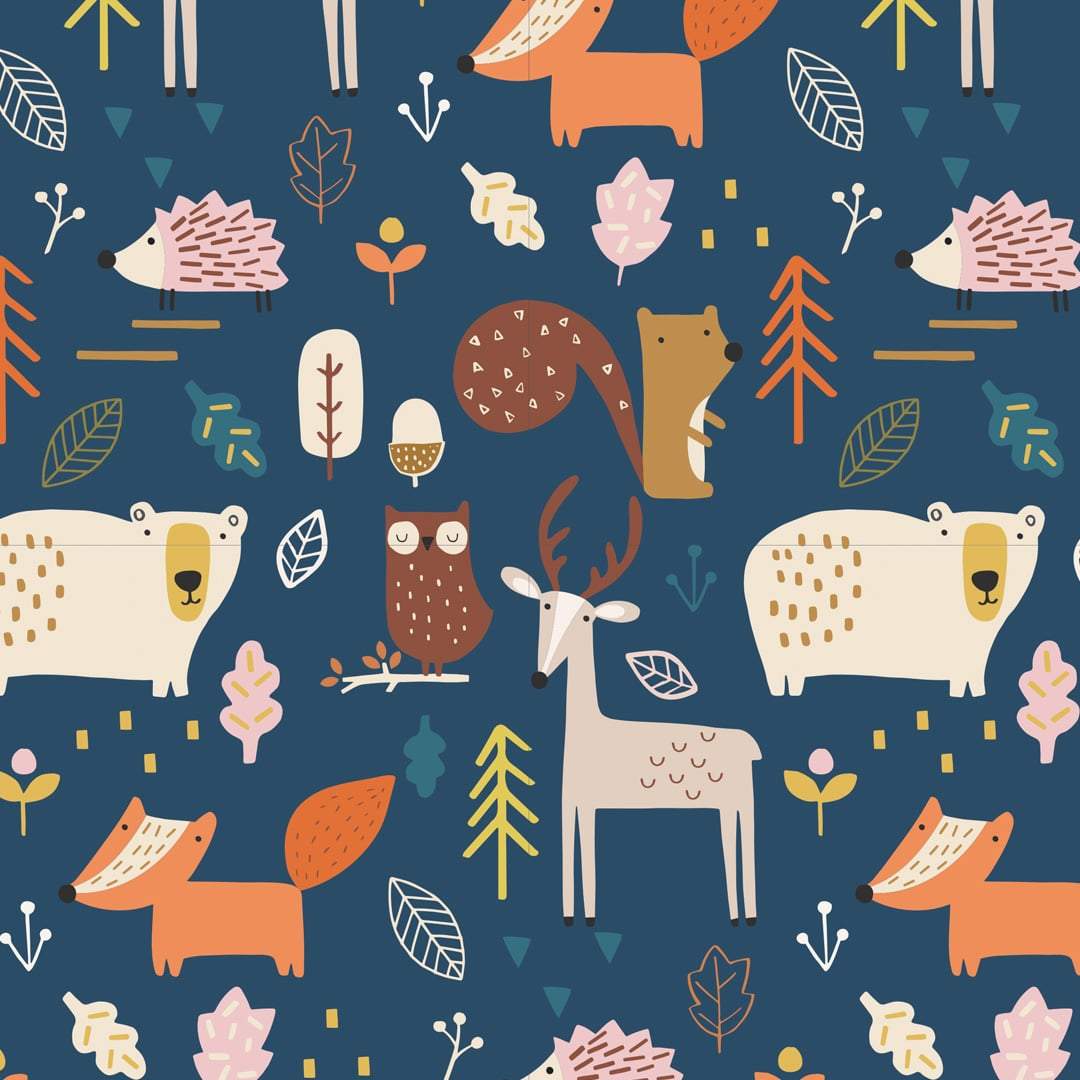 Last cut approx. 12.5" x width of fabric - Dashwood Studio - Habitat -Forest Animals
