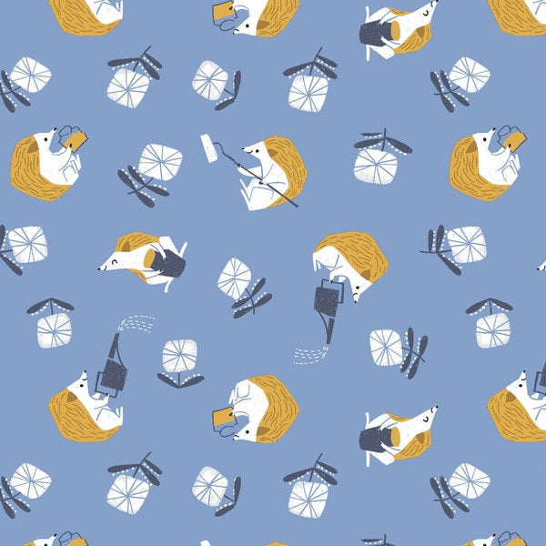Dear Stella - Honey Bee - Hedgehog Chores - Cornflower