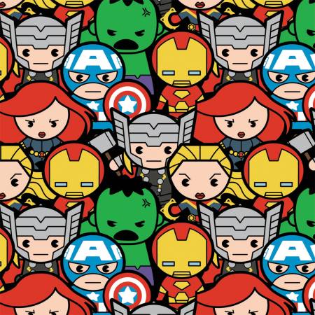 Tissus Camelot - Marvel - Kawaii Avengers 2