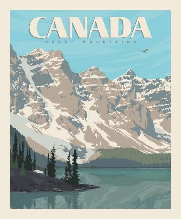 Panel - Destinations 3 - Canadian Rockies Panel - Riley Blake