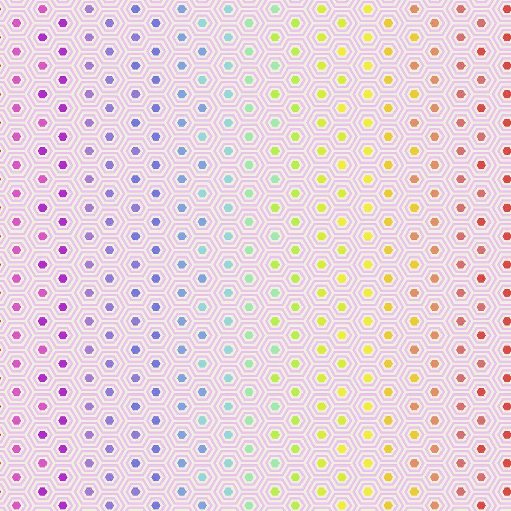 Tula Pink - Tula's True Colors - Hexy Rainbow - Shell