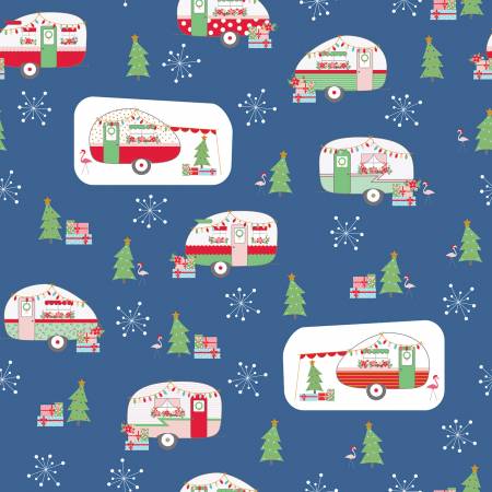 Riley Blake - Christmas Adventure - Christmas Sparkle Main - Denim