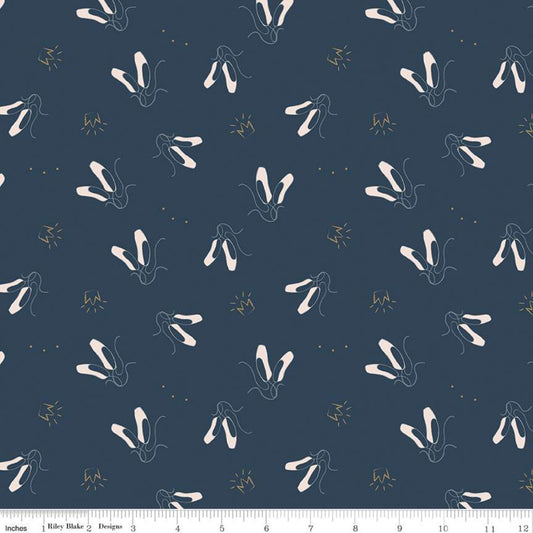 Spin And Twirl -  Slippers - Oxford (Navy)- Riley Blake