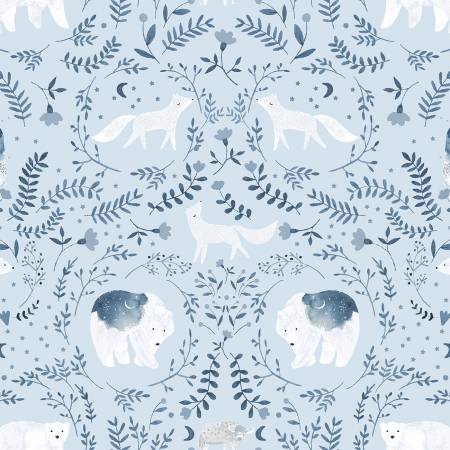 Dear Stella - Polar Bear Toile - Surf - From the Be Brave by Dear Stella Collection