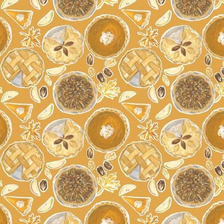 Dear Stella  -  Ochre Pies - Pumpkin Spice by Caitlin Collection