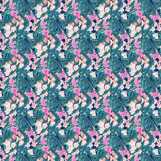 Knit - Dear Stella - Multi Floral Breeze - Half Metre