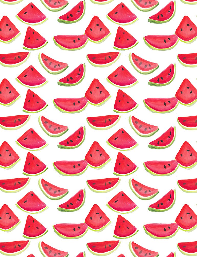 Dear Stella - American Summer Collection - Watermelons - White