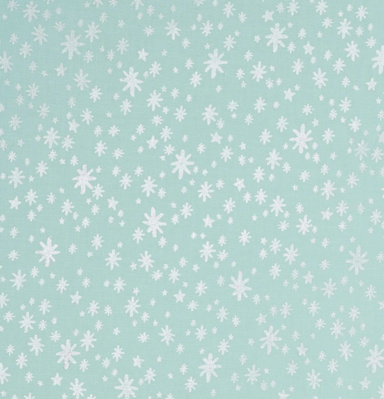 Holiday Classics by Rifle Paper Co.  - Starry Night - Mint Metallic (Silver stars)