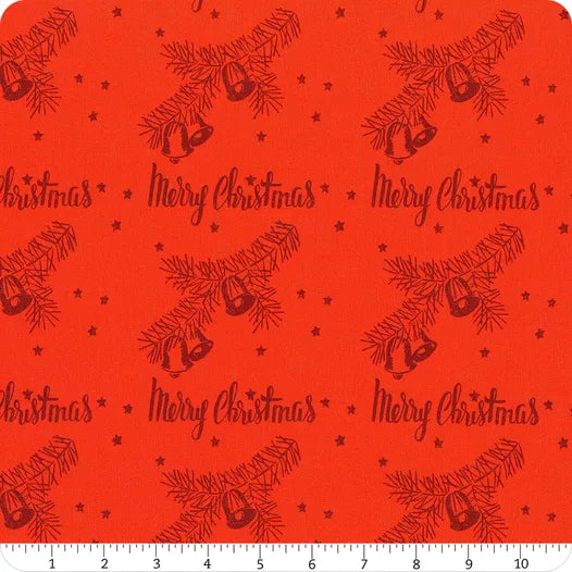 Riley Blake - All about Christmas - Christmas Stamps - Red - by J. Wecker Frisch