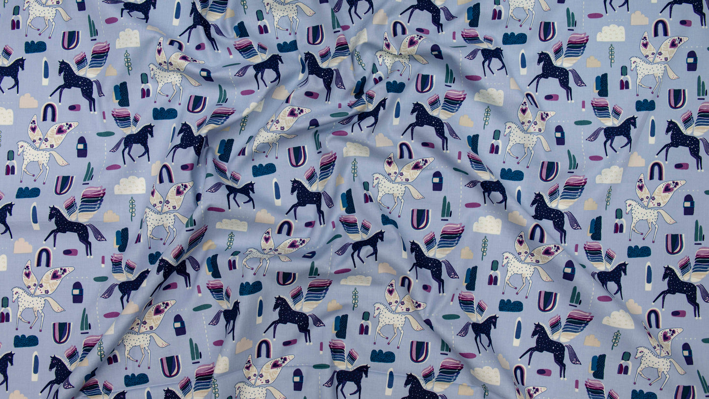 Mystical by Elena Essex for Cotton + Steel - Rainbow's End - Periwinkle